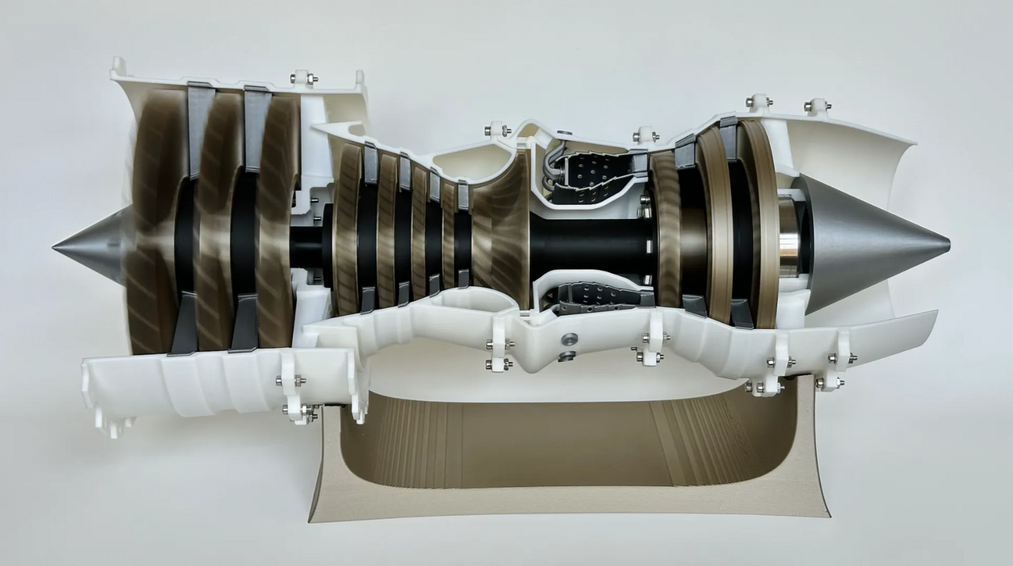 Low Bypass Turbofan Jet Engine | Standard Color